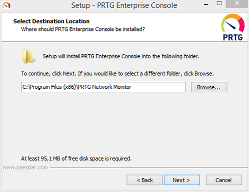 Enterprise Console Setup: Installation Folder