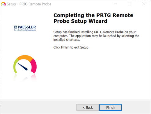 PRTG Remote Probe Finish Setup