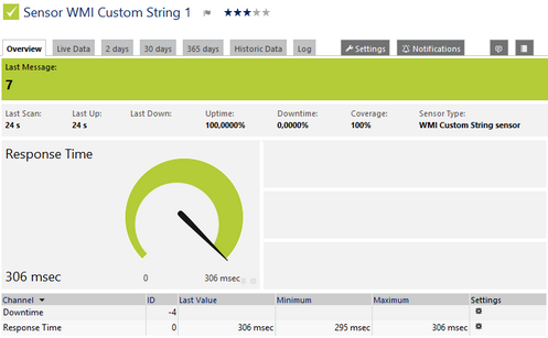 WMI Custom String Sensor